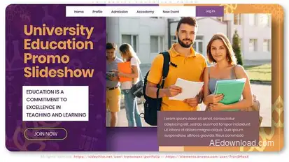 University Education Promo Video Displays template preview