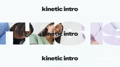 Upbeat Kinetic Intro Openers template preview