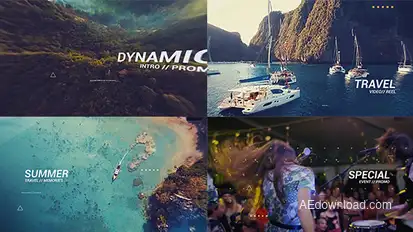 Upbeat Summer Slideshow Reel Video Displays template preview