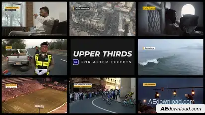 Upper Thirds Titles template preview