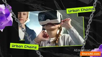 Videohive Urban Chain Gaming Slideshow Video Displays template preview