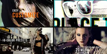 Urban Drawing Video Displays template preview