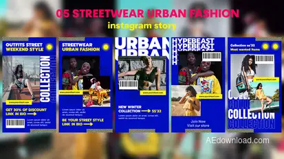 Urban Fashion Streetwear Instagram Story Product Promo template preview
