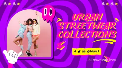 Urban Fashion Youtube Intro Product Promo template preview
