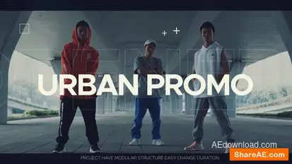 Urban Glitch Intro Openers template preview