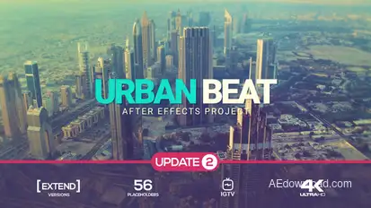 Urban Glitch Intro Openers template preview