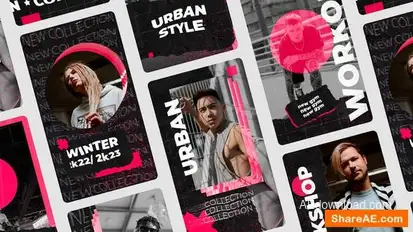 Urban Grunge Stories Openers template preview