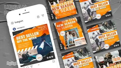 Urban Instagram Post Template Product Promo template preview