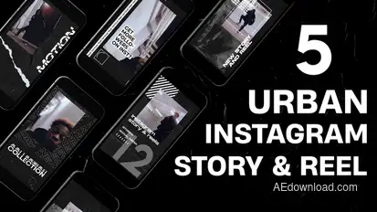 Urban Instagram Stories & Reels broadcast-packages template preview