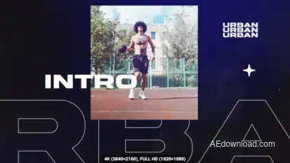 Urban Intro Video Displays template preview