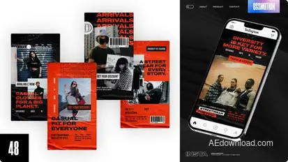 Urban Life Streetwear Instagram Stories Video Displays template preview