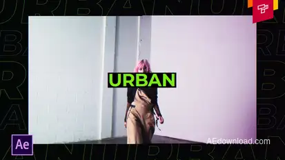 Urban Modern Intro Video Displays template preview