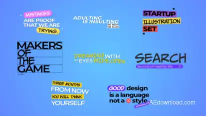 Urban Pop Typography Titles template preview