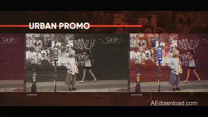 Urban Promo Video Displays template preview