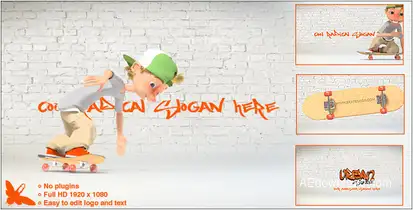 Urban Skate Logo Logo Stings template preview