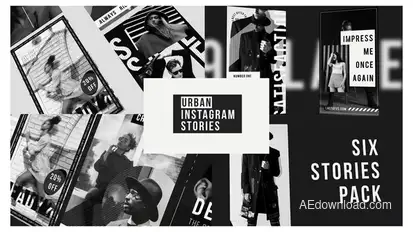 Urban Stories Instagram Black Product Promo template preview