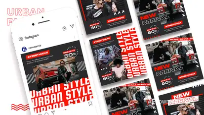 Urban Streetwear Instagram Post Product Promo template preview
