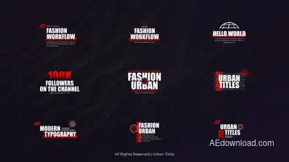 Urban Titles Titles template preview