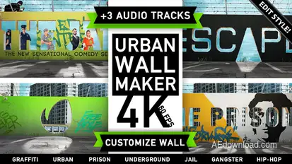 Urban Intro Graffiti Street Art Openers template preview