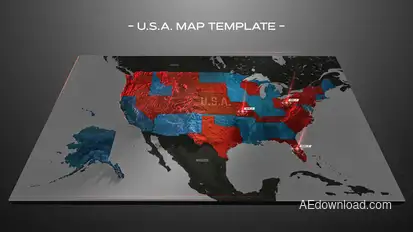 USA Map Elements template preview