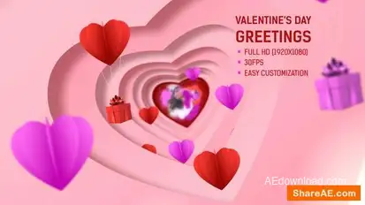 Valentine's Day Greetings Openers template preview