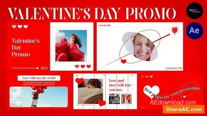 Valentine's Day Promo Openers template preview