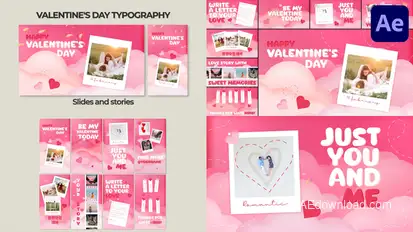 Valentine's Day Typography | After Effects Titles template preview