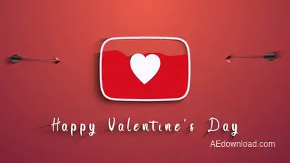 Valentine's Day (Youtube Logo) Logo Stings template preview