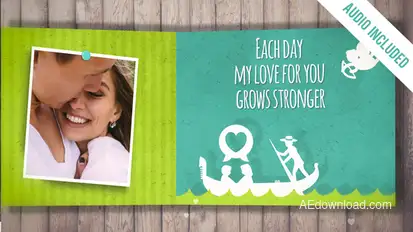 Valentine Carousel Video Displays template preview