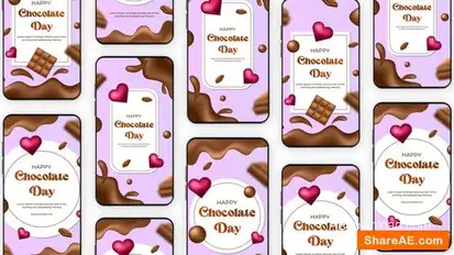 Videohive Valentine Chocolate Day Instagram Story Elements template preview
