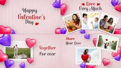 Valentine Day Slideshow Video Displays template preview