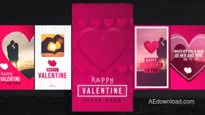 Valentine Instagram Stories Elements template preview