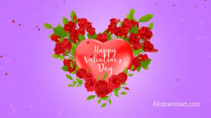 Valentine Rose Reveal Logo Stings template preview