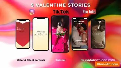 Valentine Stories Openers template preview