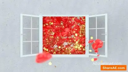 Valentine window Logo Reveal Logo Stings template preview