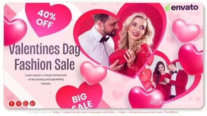 Valentines Day Fashion Sale Openers template preview