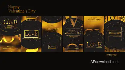 Valentines Day Instagram Video Displays template preview
