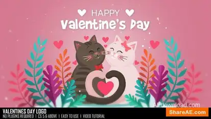 Valentines Day Logo Openers template preview