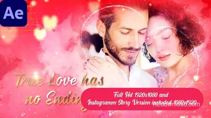 Valentines Day Slideshow Video Displays template preview