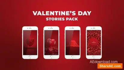 Valentines Day Story Pack Openers template preview