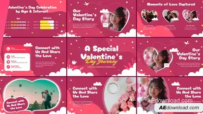 Valentines Day Typography Video Displays template preview