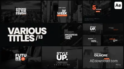 Various Titles 13 Titles template preview