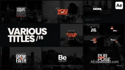 Various Titles 15 Titles template preview