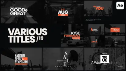 Various Titles 19 Titles template preview