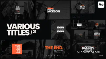 Various Titles 21 Titles template preview