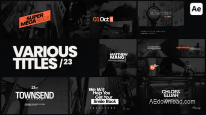 Various Titles 23 Titles template preview