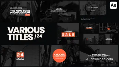 Various Titles 24 Titles template preview