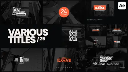 Various Titles 25 Titles template preview