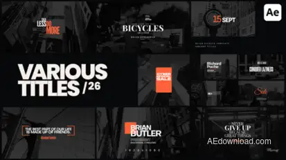 Various Titles 26 Titles template preview