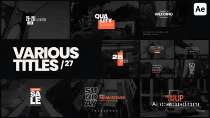 Various Titles 27 Titles template preview